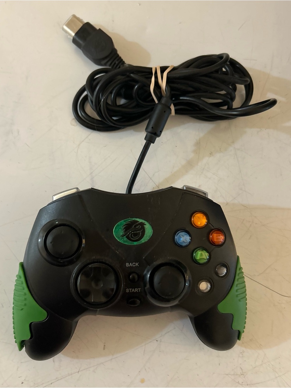 Wired Black and Green USB Game Controller Xbox original